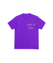 Load image into Gallery viewer, Hate is Evil Tee (Purple)